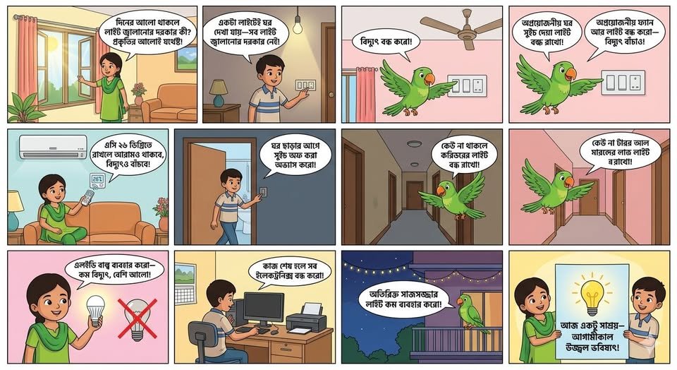 কার্টুনের সাথে শিখি—কীভাবে গড়ব এক সাশ্রয়ী ও সমৃদ্ধ বাংলাদেশ! কার্টুনের সাথে শিখি—কীভাবে গড়ব এক সাশ্রয়ী ও সমৃদ্ধ বাংলাদেশ!