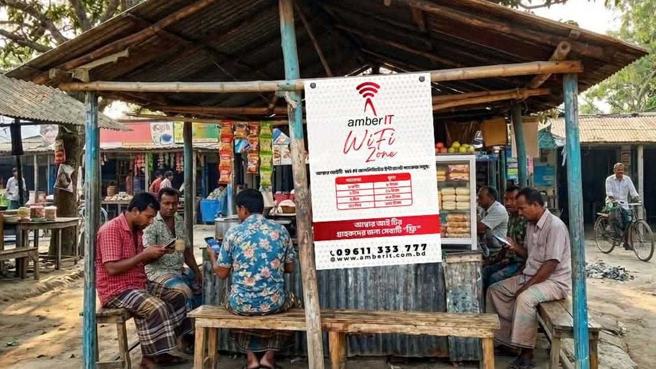 সারাদেশে ফ্রি ওয়াই-ফাই জোন চালু করছে আম্বার আইটি