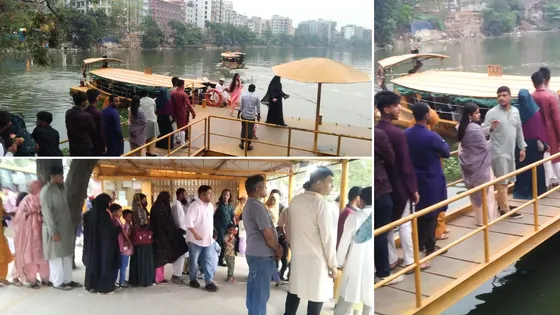 হাতিরঝিলে ওয়াটার ট্যাক্সিতে ৮০ টাকার প্যাকেজে ৩০ মিনিটের আনন্দ ভ্রমণ হাতিরঝিলে ওয়াটার ট্যাক্সিতে ৮০ টাকার প্যাকেজে ৩০ মিনিটের আনন্দ ভ্রমণ